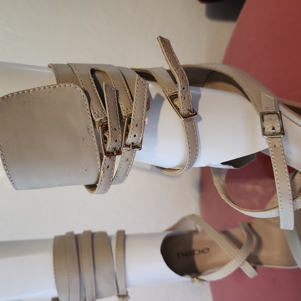 Bebe beige high heels size 6 - Picture 5 of 16